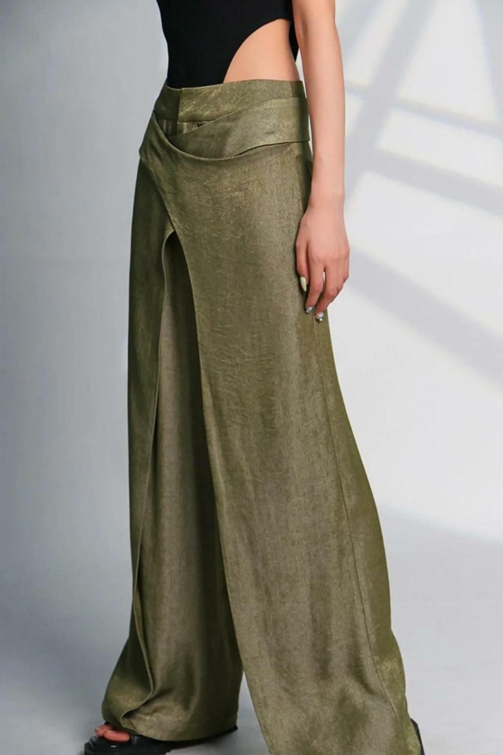 Asymmetrical Wide Leg Pants for Y2K Fashion: Trendy Grunge Style & Summer Outfits