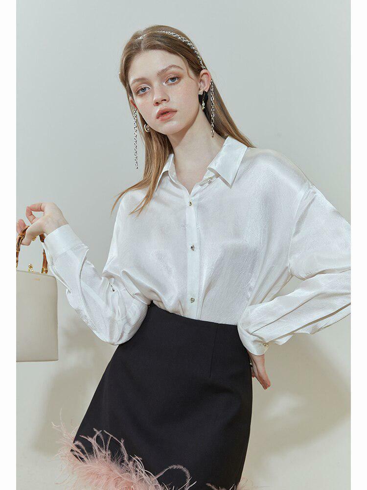 Chic Y2K Satin Blouse for Effortless Summer Style - Perfect for 90s Fashion Lovers