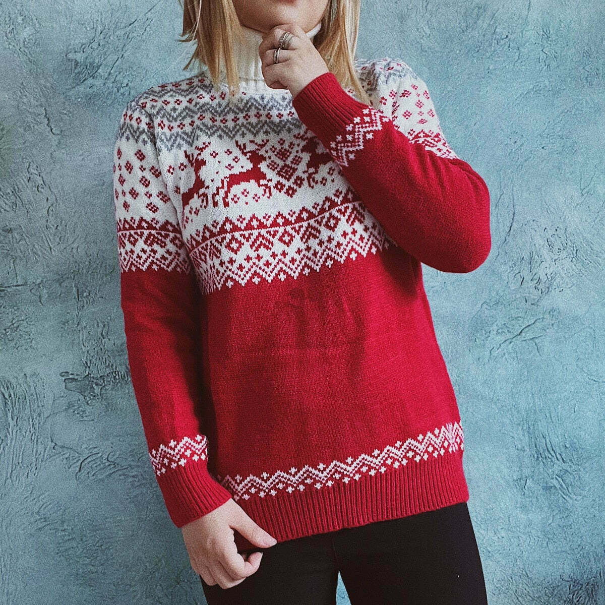 Cozy Y2K Aesthetic Knitted Sweater for Fall & Winter - Cute Casual Pullover for Every Occasion