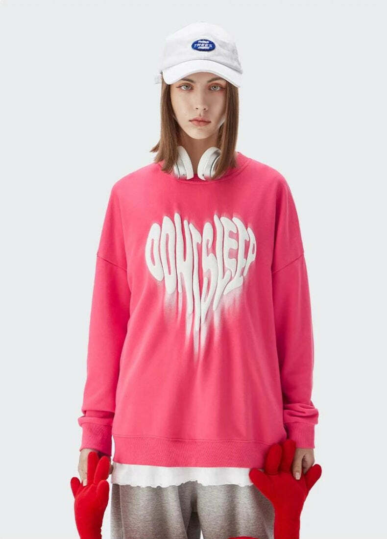 Cozy Y2K Aesthetic Ooh I Sleep Crew Neck Sweatshirt for Effortless Summer Style