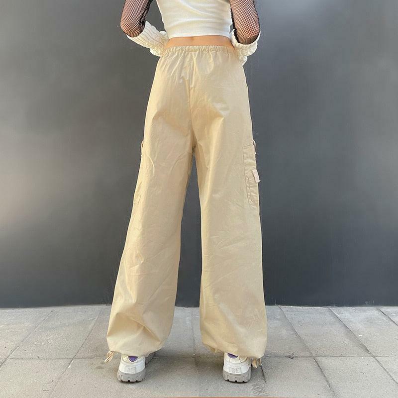 Fairy Grunge Y2K Drawstring Cargo Pants for Trendy Summer Outfits and Aesthetic Looks