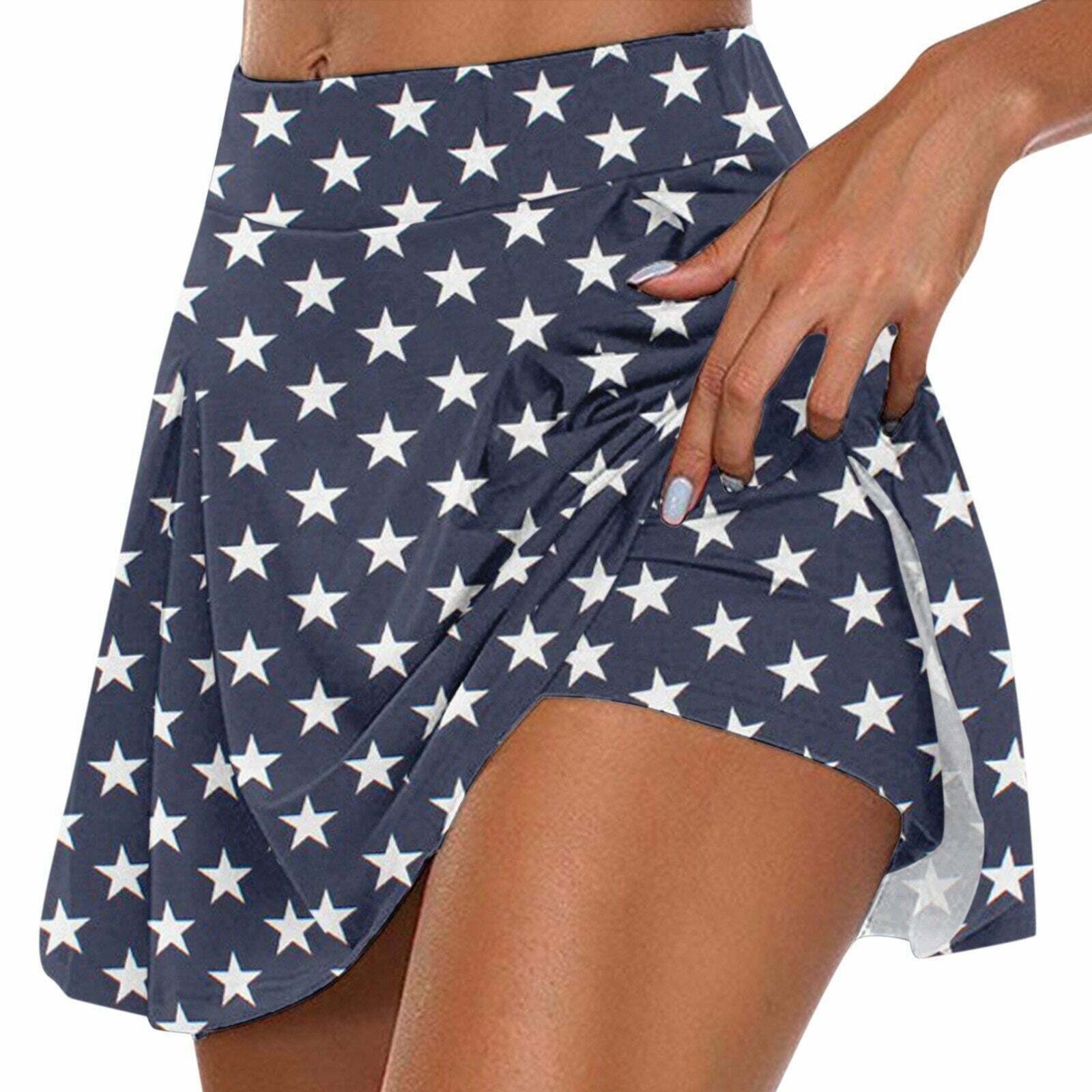 High Waist Y2K Stars Printed Tennis Shorts - Cute Grunge Aesthetic Activewear