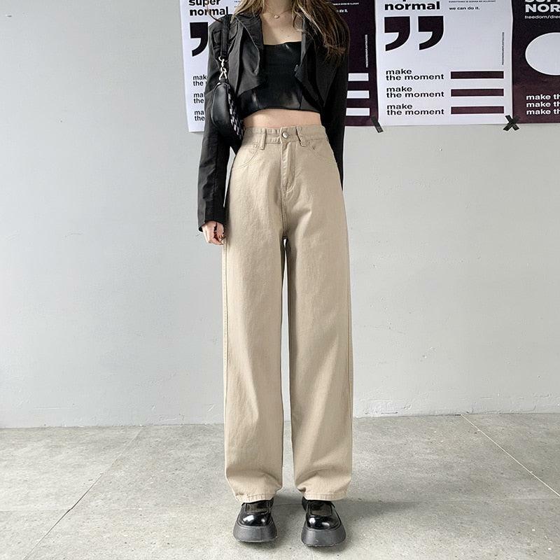 High-Waisted Y2K Denim Pants for a Chic Grunge Aesthetic and Effortless Summer Style