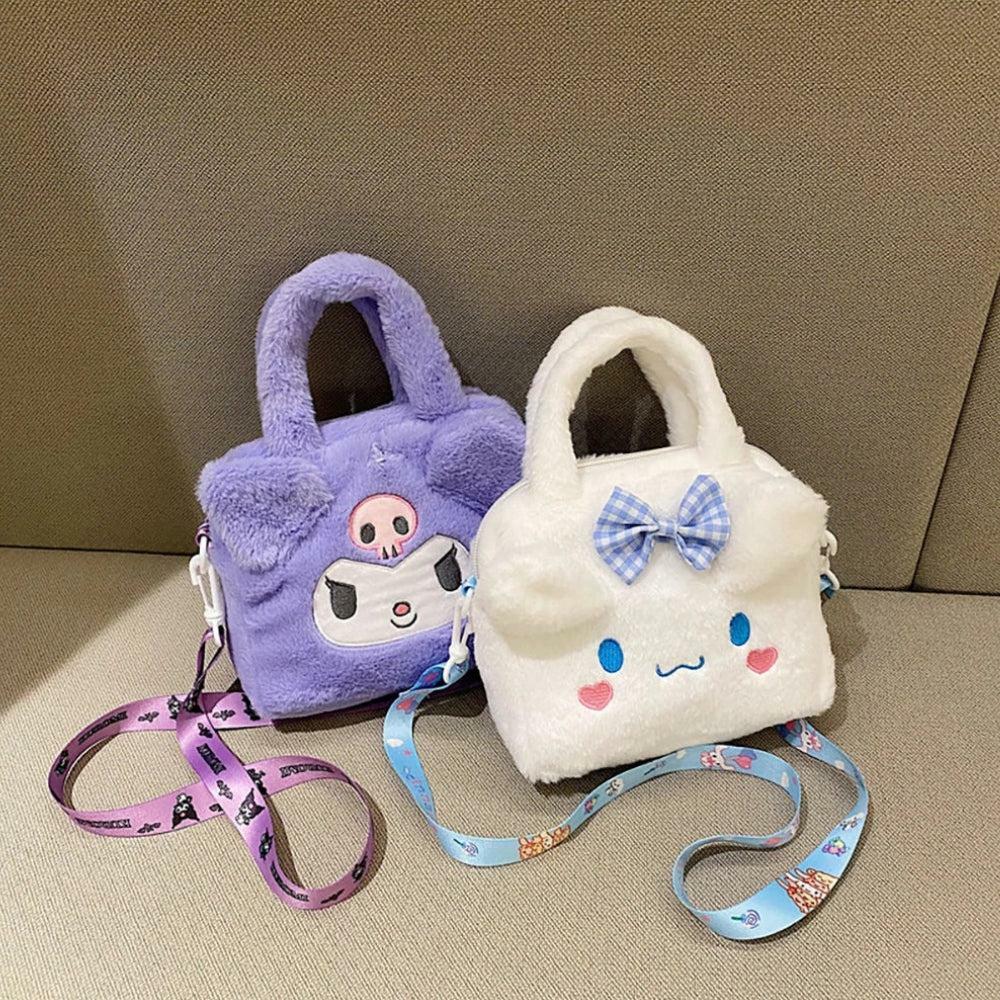 Kawaii Fluffy Sanrio Handbag - Y2K Aesthetic Cute Bag for Summer Outfits and Everyday Style