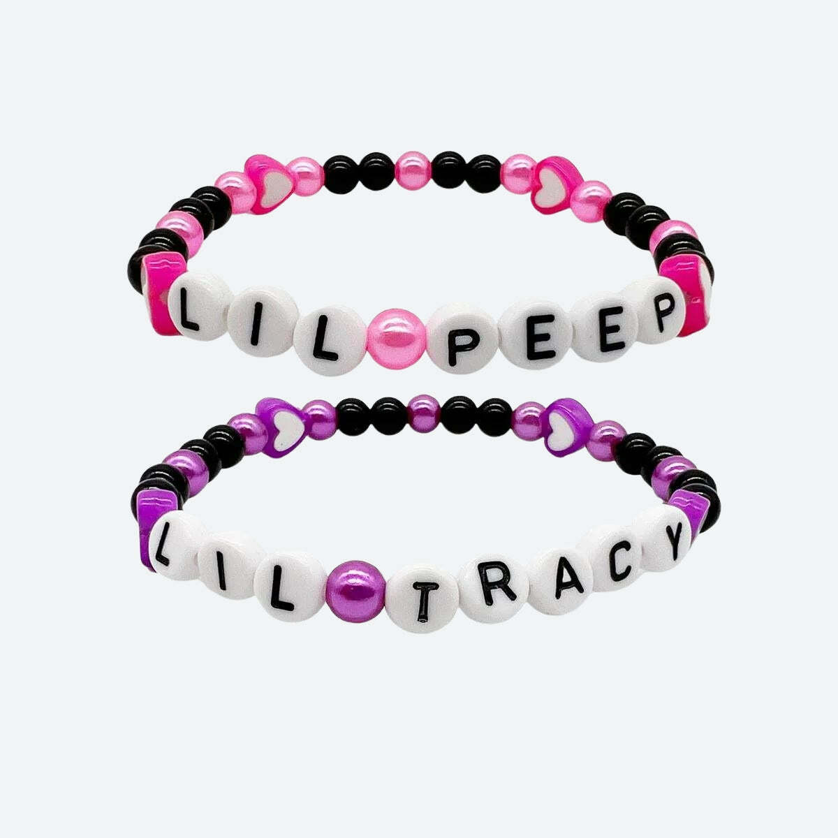 Lil Peep & Tracy Y2K Aesthetic Bracelet - Trendy Grunge Jewelry for Stylish Outfits