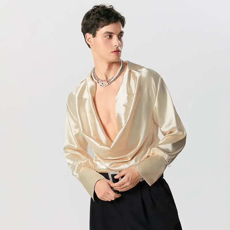 Satin Cowl Neck Top - Y2K Inspired Fashion for Effortless Summer Style and Chic Outfits