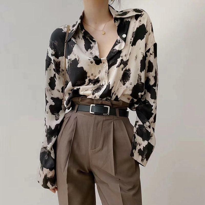 Trendy Cow Print Blouse for Y2K Fashion Lovers - Perfect for Summer Outfits & Grunge Style