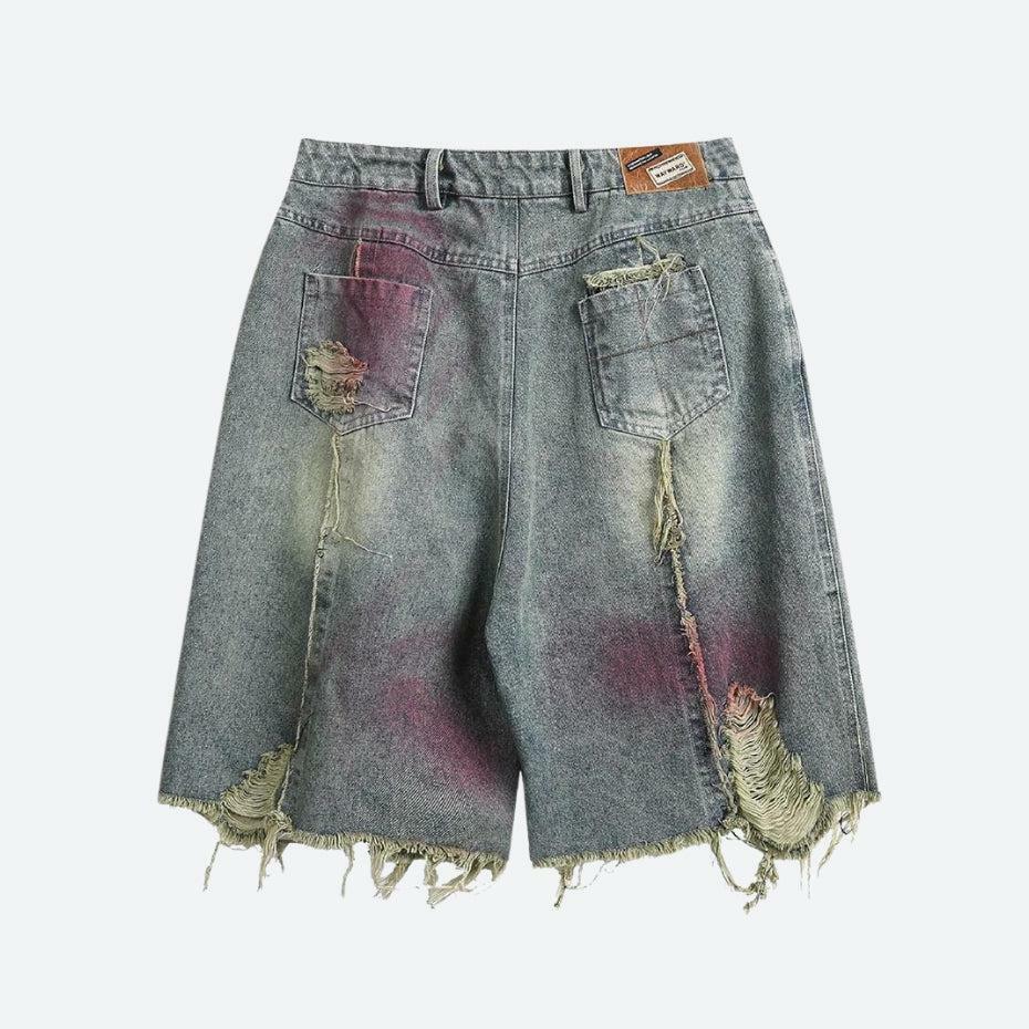 Trendy Grunge Distressed Denim Shorts for Y2K Aesthetic Summer Outfits and Casual Vibes