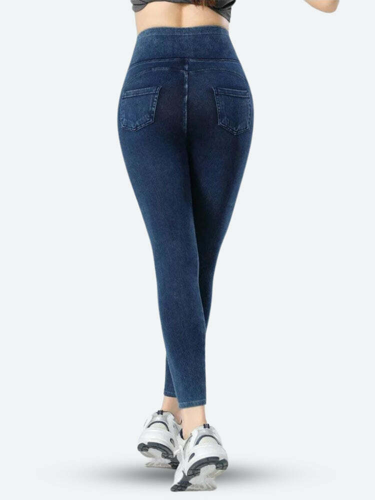 Trendy High Rise Fit Denim Jeggings for Y2K and 90s Inspired Summer Outfits