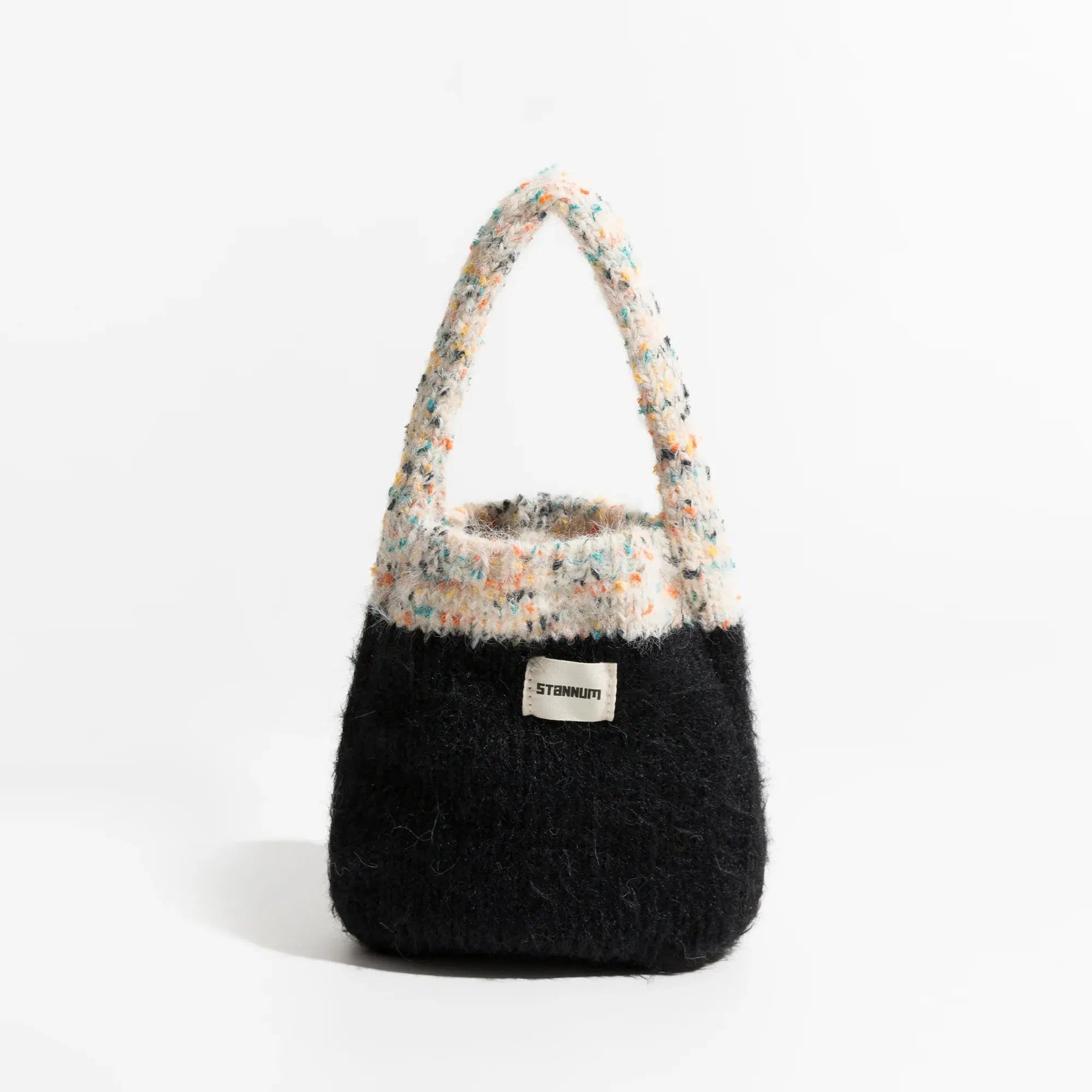 Trendy Multicolor Knitted Bucket Bag for Y2K Aesthetic and Summer Outfits