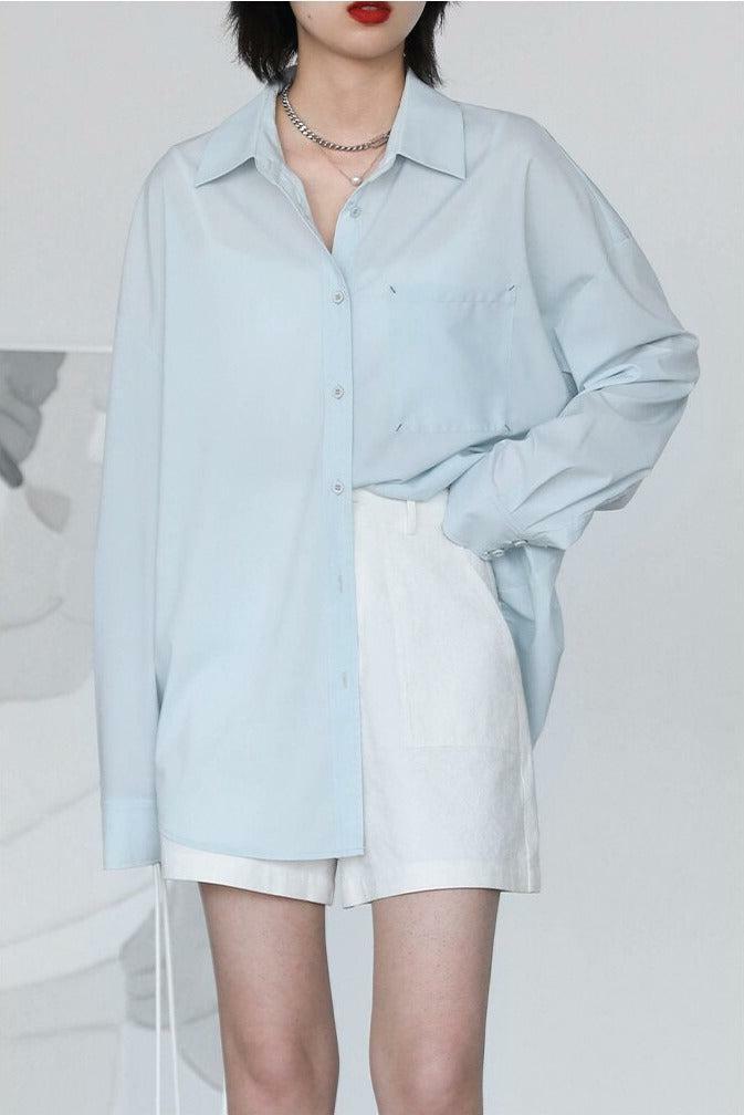 Trendy Oversized Poplin Shirt - Y2K Fashion Essential for Effortless Summer Outfits