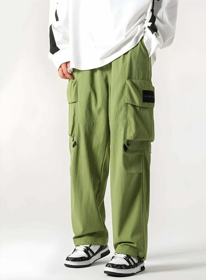 Trendy Y2K Casual Parachute Pants for Effortless Summer Style and Aesthetic Outfits