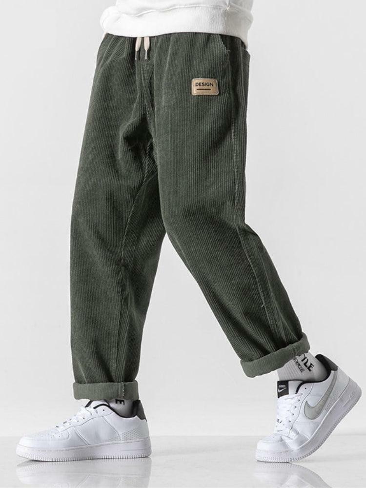 Trendy Y2K Corduroy Jogger Pants for a Chic Grunge Aesthetic and Effortless Style