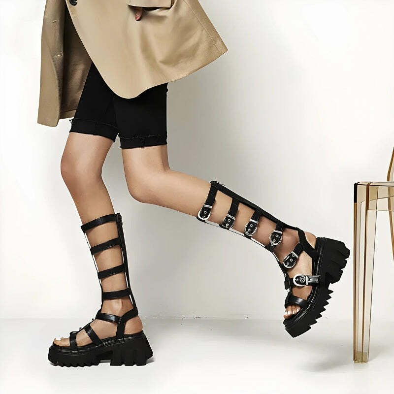 Trendy Y2K Gladiator Sandals for Summer: Perfect for Grunge, 90s, and Coquette Aesthetics