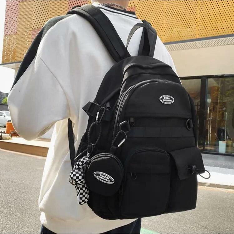 Trendy Y2K-Inspired Casual School Backpack with Extra Pockets for Effortless Style