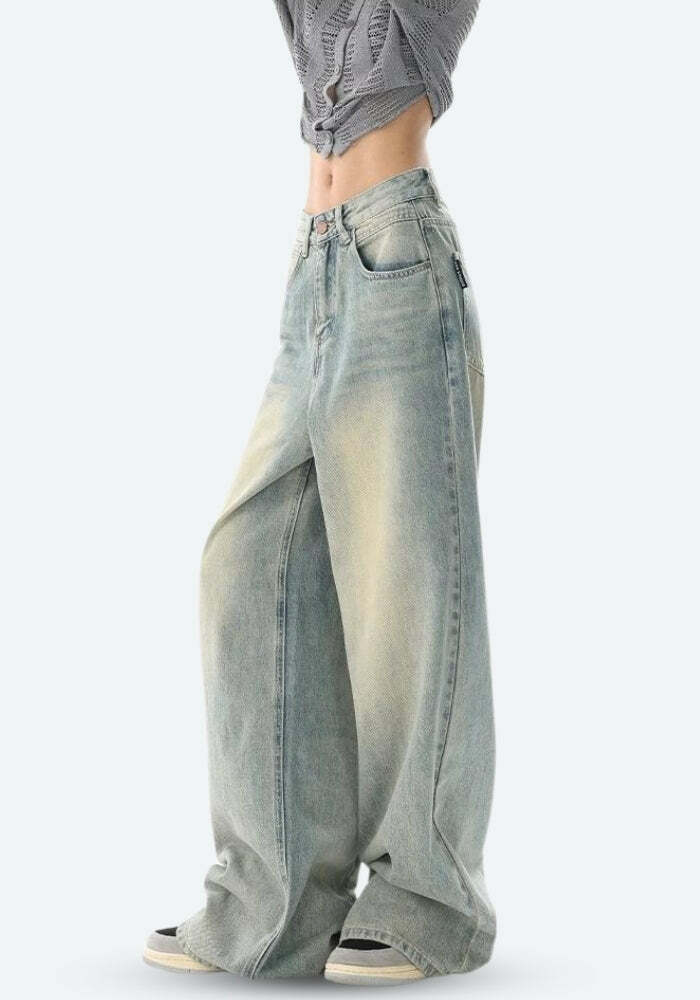 Trendy Y2K Low Rise Baggy Jeans for Effortless Summer Style and Vintage Vibes