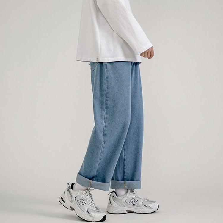 Trendy Y2K Straight Leg Mid Rise Baggy Jeans for Effortless Summer Style