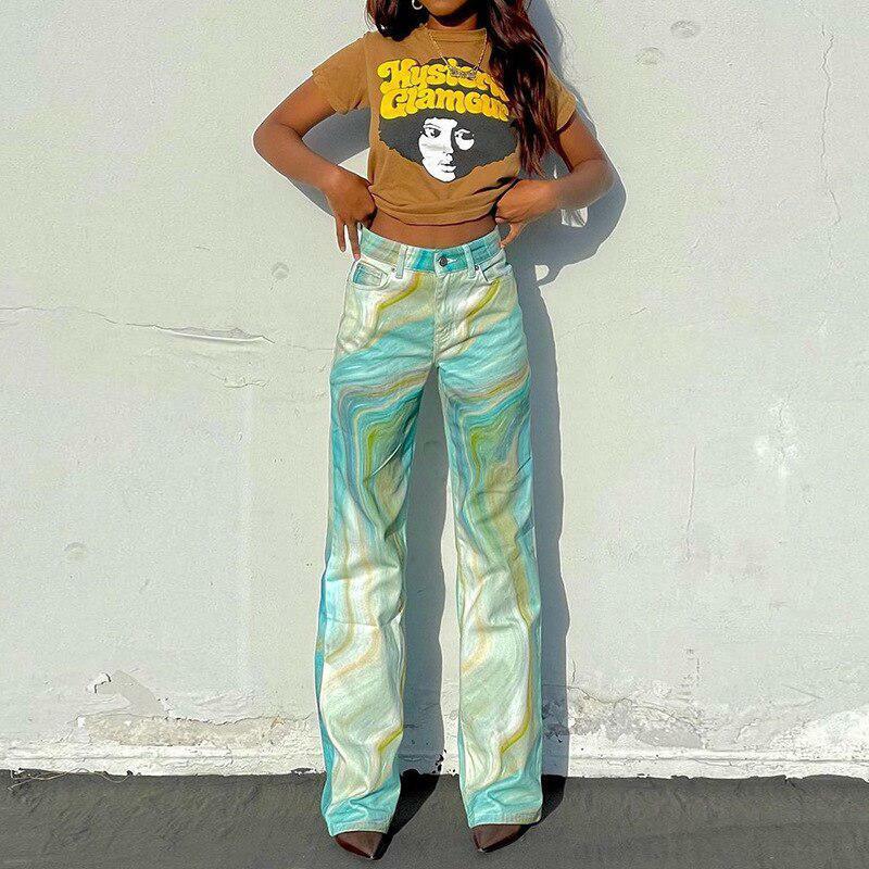 Trendy Y2K Tie Dye Pants for a Chic Grunge Aesthetic - Perfect for Summer Outfits