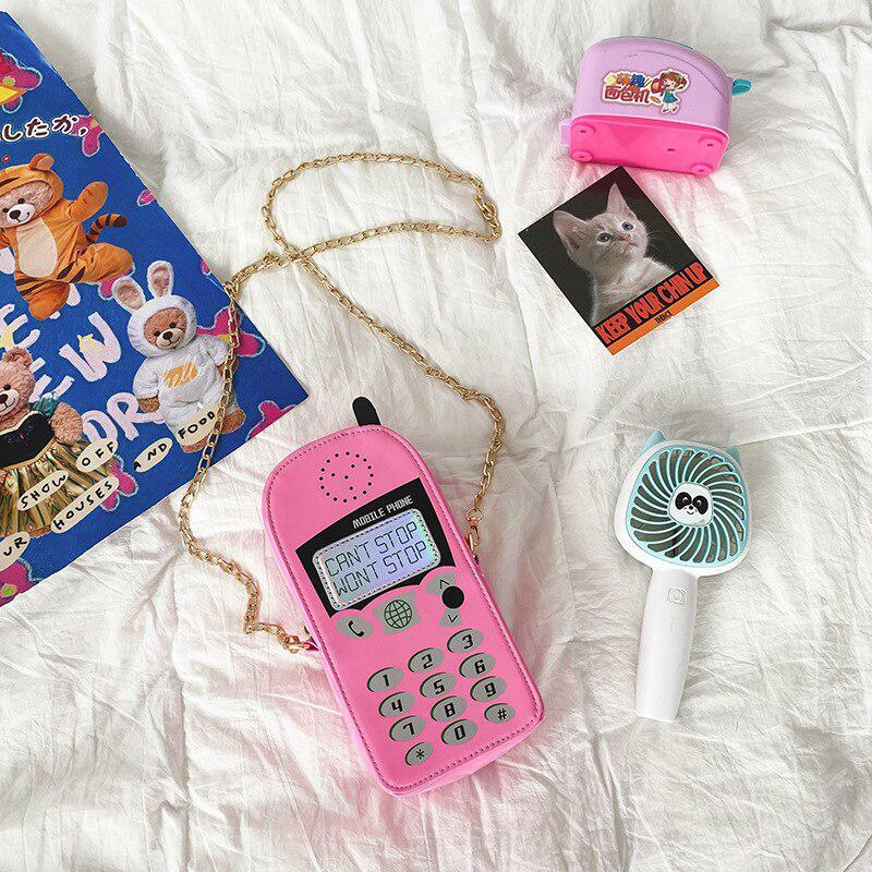 Weirdcore Retro Mobile Phone Handbag - Y2K Aesthetic Accessory for Unique Summer Outfits