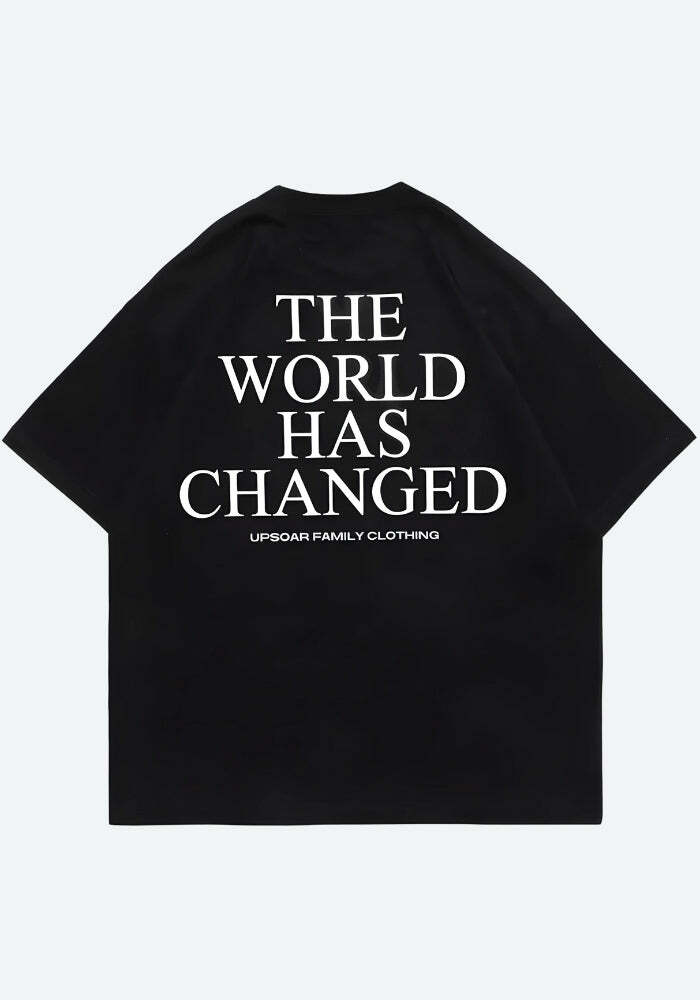 World Has Changed Y2K Graphic Tee - Trendy 90s Aesthetic for Effortless Summer Style