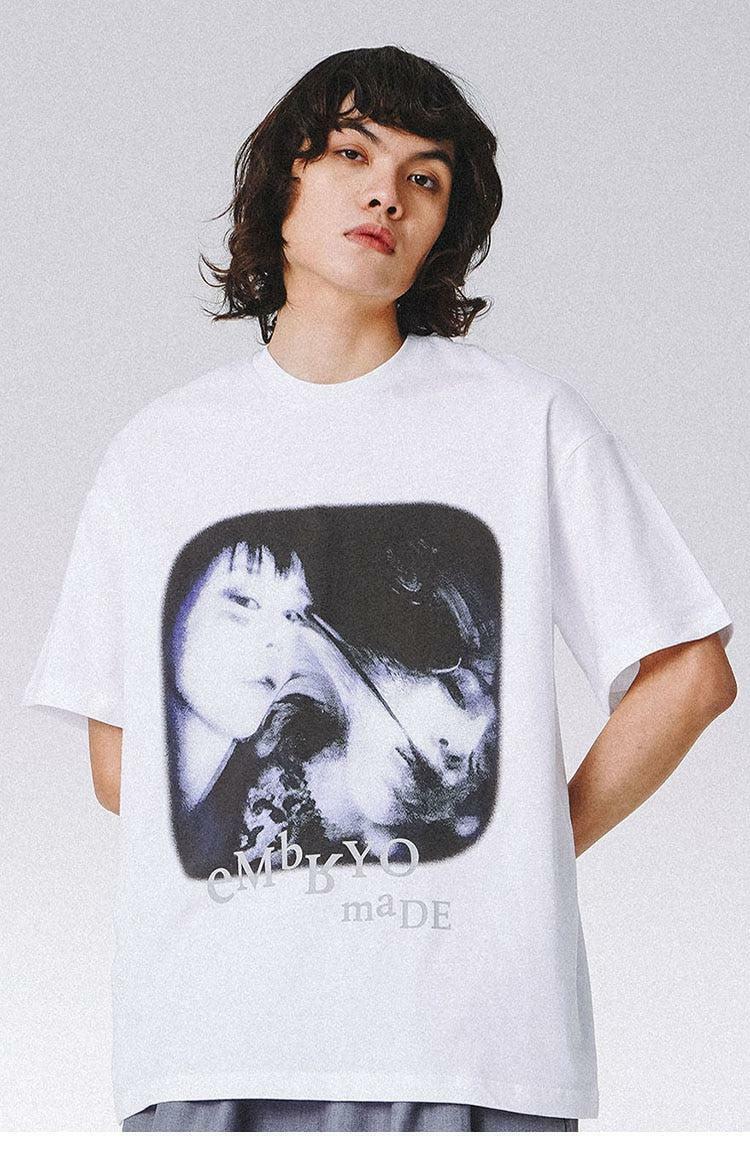 Y2K Aesthetic Embryo Made Tee: Trendy Grunge Style for Effortless Summer Outfits