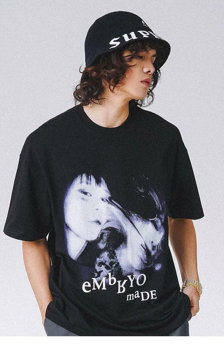 Y2K Aesthetic Embryo Made Tee: Trendy Grunge Style for Effortless Summer Outfits