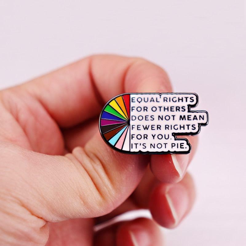 Y2K Aesthetic Equal Rights Pins - Vintage-Inspired Accessories for 90s Fashion Lovers