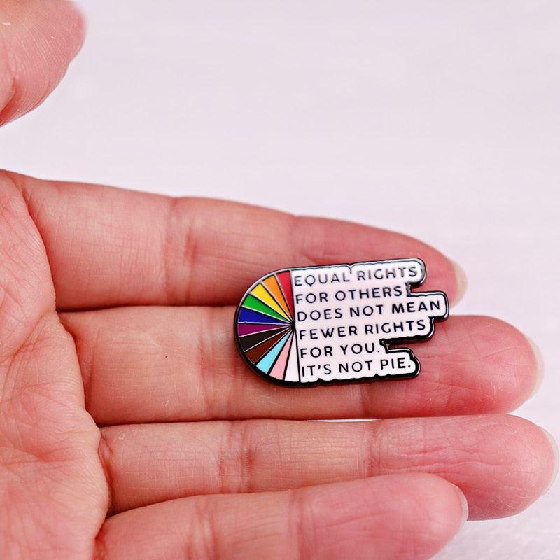 Y2K Aesthetic Equal Rights Pins - Vintage-Inspired Accessories for 90s Fashion Lovers