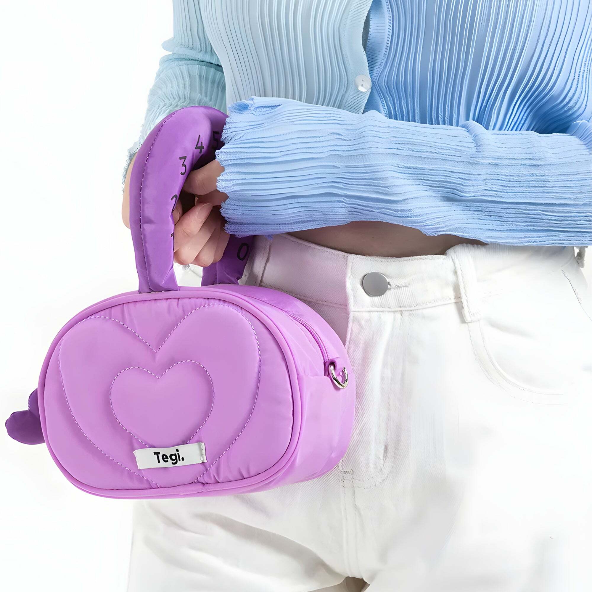 Y2K Aesthetic Heart Puffer Handbag - Trendy Grunge Style for Summer Outfits & More