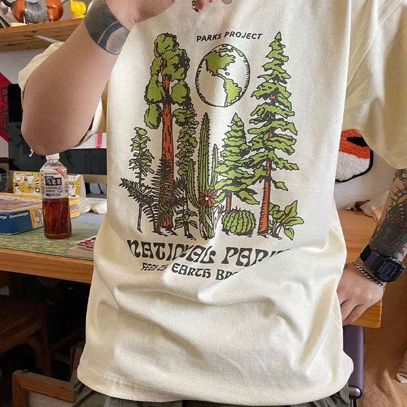 Y2K Aesthetic National Parks Graphic Tee - Vintage 90s Style Summer Outfit Essential