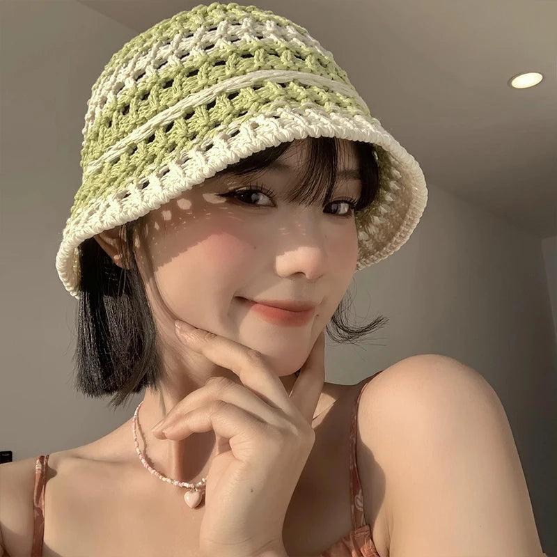 Y2K Aesthetic Soft Girl Summer Bucket Hat for Trendy Outfits and Sun Protection