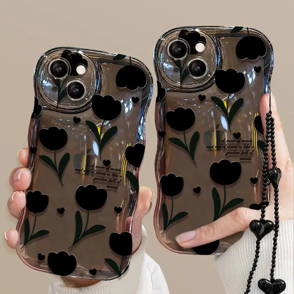 Y2K Aesthetic Tulip Bubble Clear Phone Case - Trendy Summer Accessory for Fashion Lovers