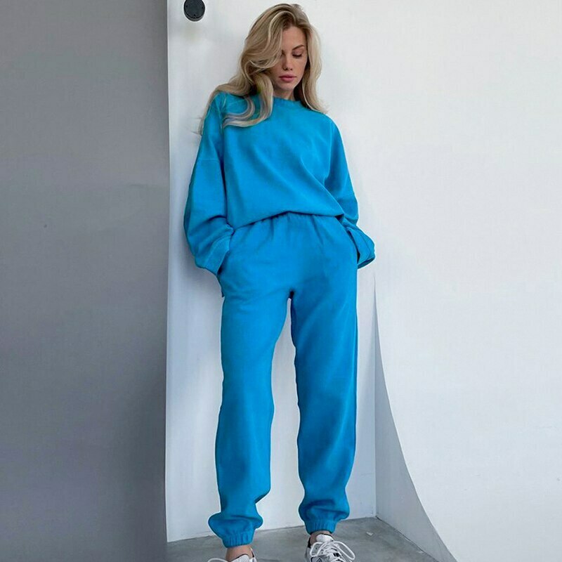 Y2K Aesthetic Two-Piece Set: Comfy Hoodie & Cargo Trouser Suit for Trendy Looks