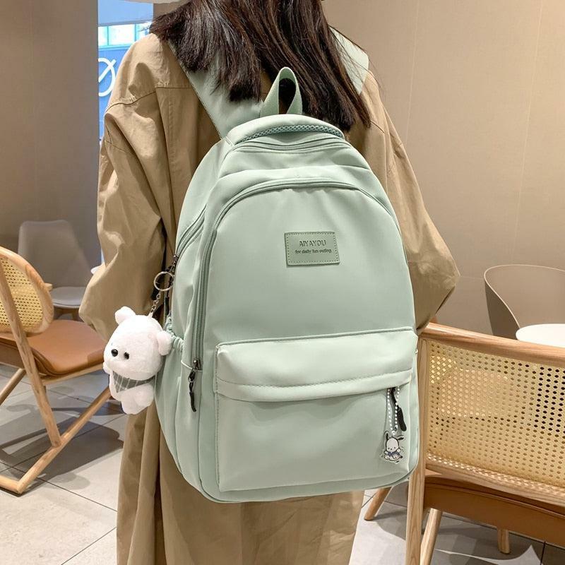 Y2K Aesthetic Waterproof School Backpack for Trendy Summer Outfits and Everyday Style