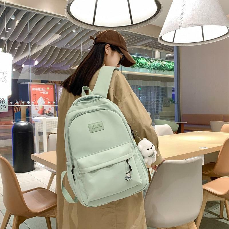 Y2K Aesthetic Waterproof School Backpack for Trendy Summer Outfits and Everyday Style