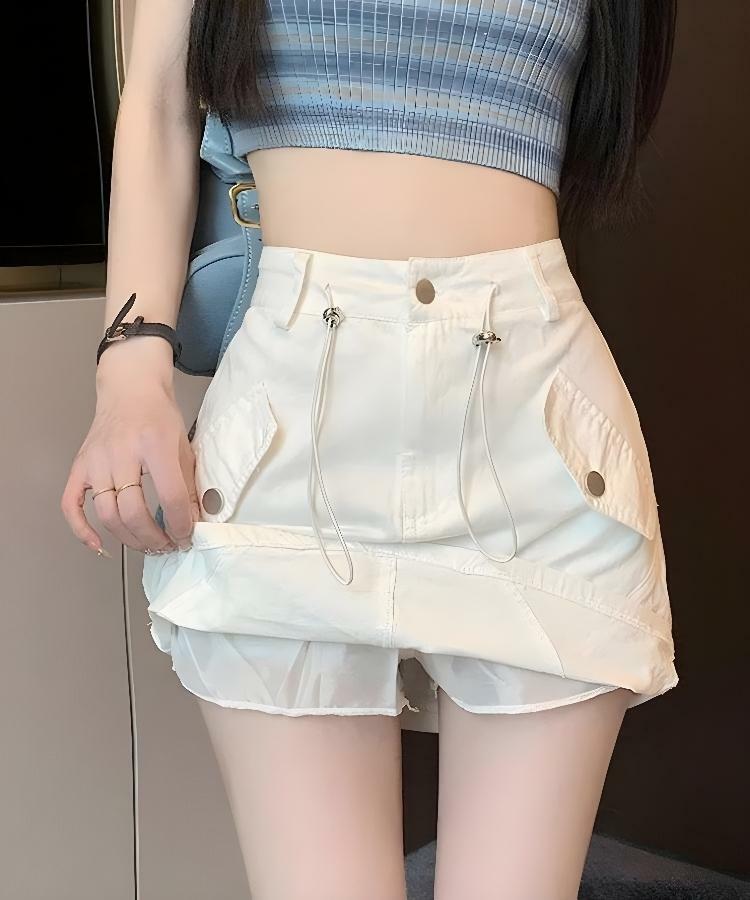 Y2K Cargo Mini Skort: Trendy Summer Essential for Grunge and Coquette Aesthetic Outfits