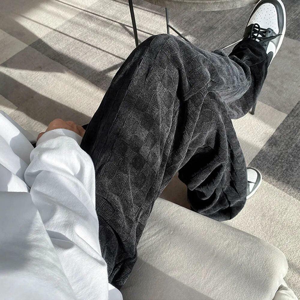 Y2K Checkered Elasticated Cargo Sweatpants for Trendy Grunge and 90s Aesthetic Outfits