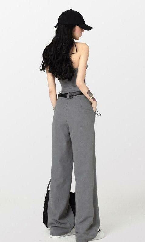 Y2K Corset Top & Wide Leg Pants Set - Trendy Summer Outfit for Effortless Style