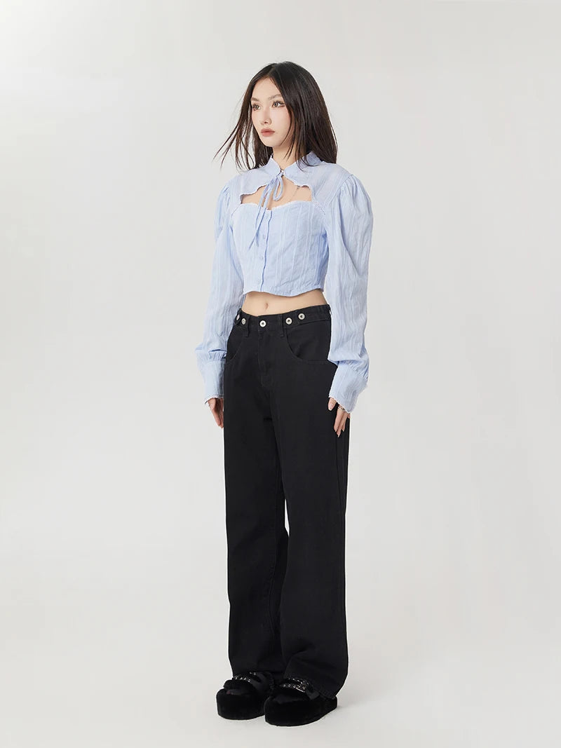 Y2K Cut Out Crop Top: Trendy Summer Shirt for Effortless 90s-Inspired Outfits