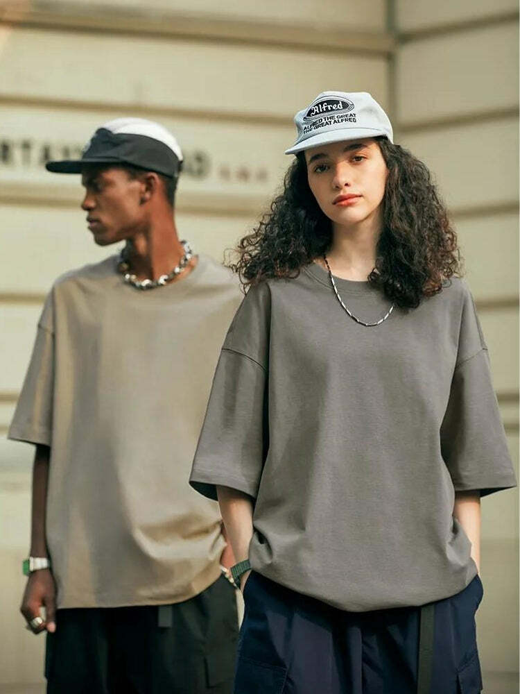 Y2K Grunge Skater Tee - Vintage-Inspired Casual Top for Effortless Summer Style