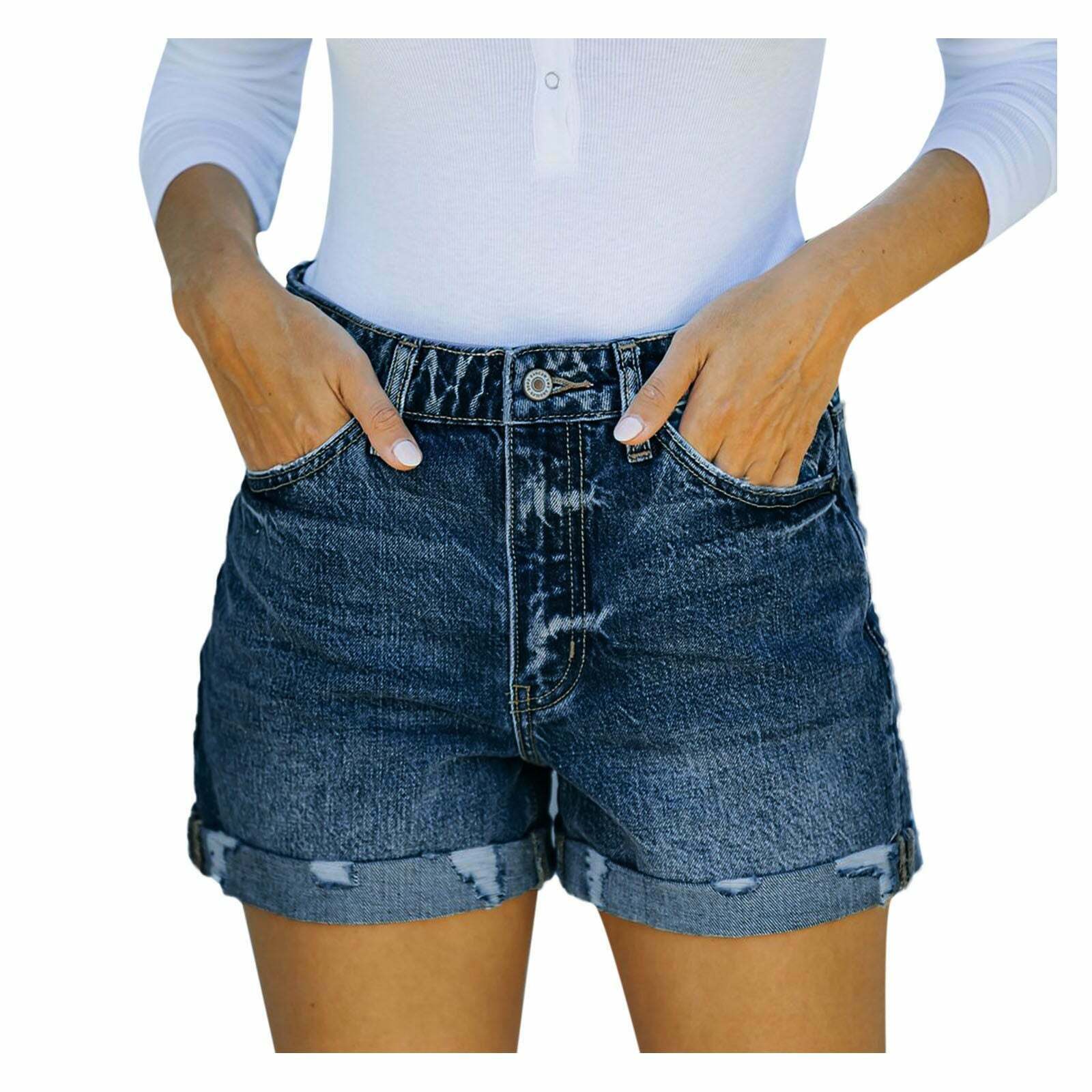 Y2K High Waist Denim Shorts - Cute Grunge Aesthetic with Vintage Vibes for Trendy Outfits