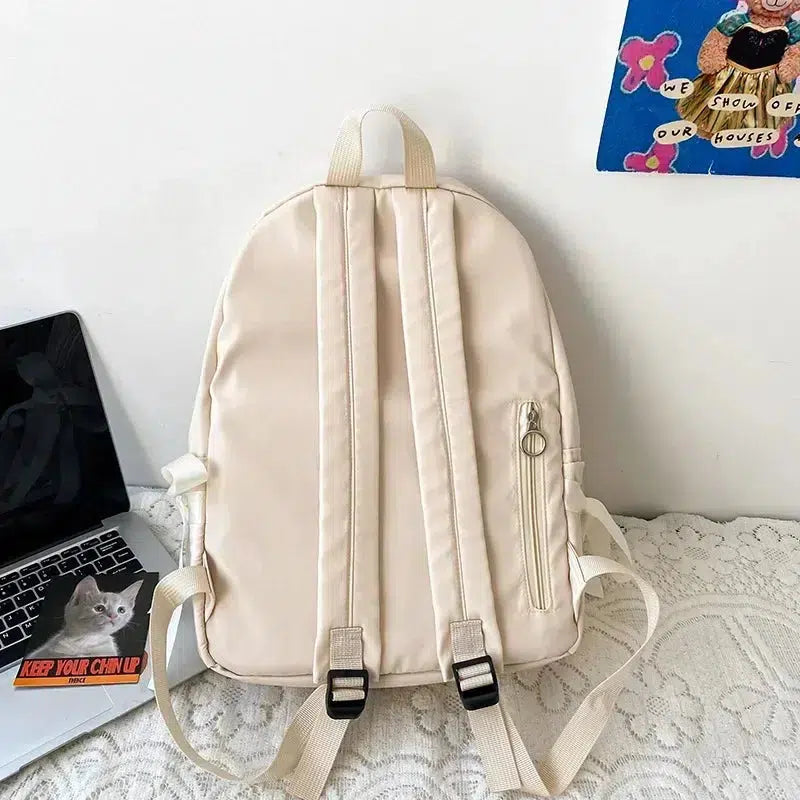 Y2K-Inspired Bow School Backpack for Trendy Summer Outfits and Aesthetic Looks