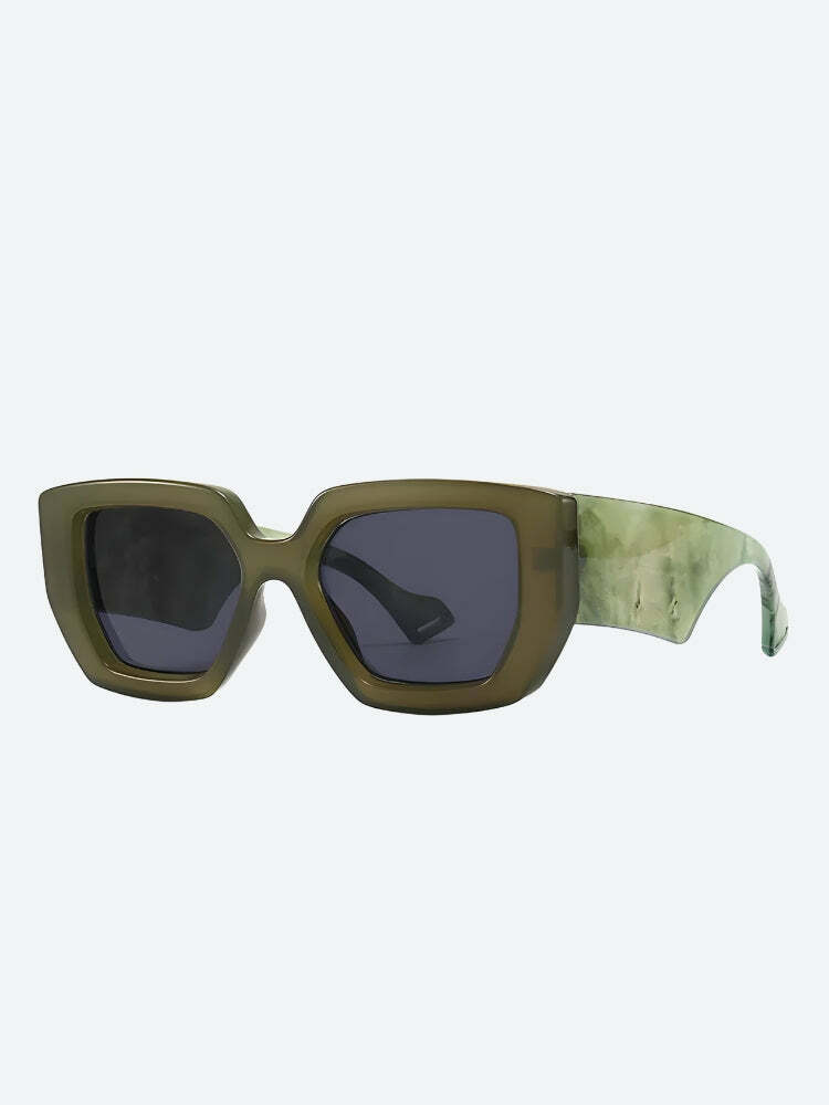 Y2K-Inspired Oversized Square Sunglasses for Effortless Summer Style and Aesthetic Vibes