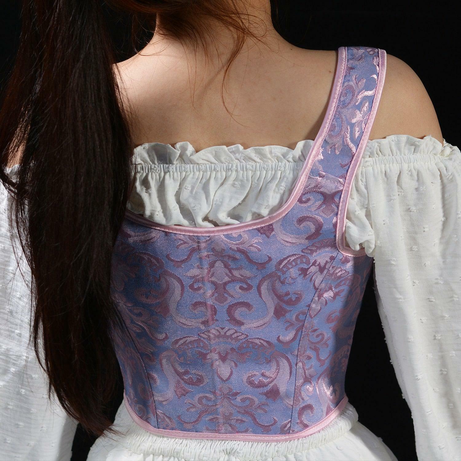 Y2K-Inspired Ribbon Corset Top for a Chic Summer Look - Perfect for Grunge & Coquette Styles