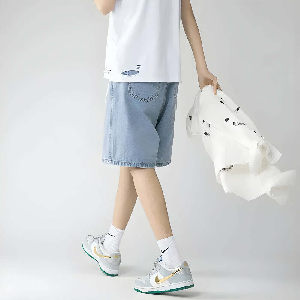 Y2K-Inspired Soft Boy Wide Leg Cargo Shorts for Effortless Summer Style