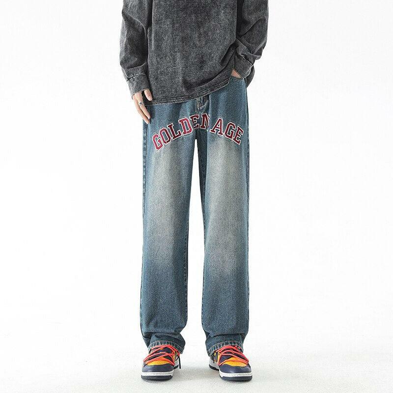 Y2K Inspired Straight Leg Jeans for Effortless 90s Grunge Aesthetic Outfits