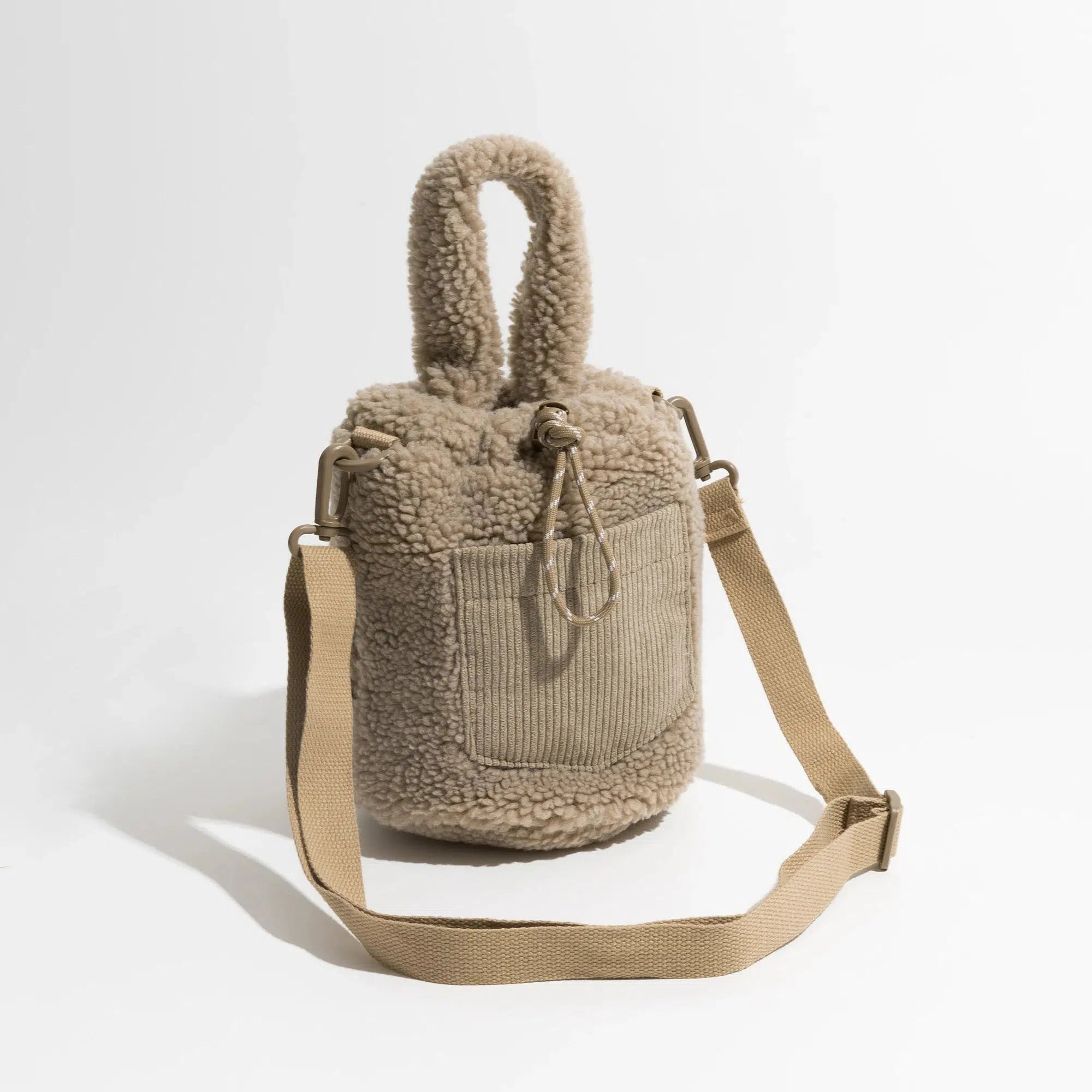 Y2K-Inspired Teddy Pocket Bucket Bag for Trendy Summer Outfits and Aesthetic Looks