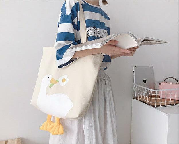 Y2K-Inspired Weirdcore Duck Cloth Bag - Trendy Grunge Aesthetic for Unique Outfits