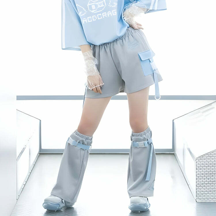 Y2K Soft Girl Cloud Wings Leg Warmers for Cozy Aesthetic Outfits and Summer Vibes