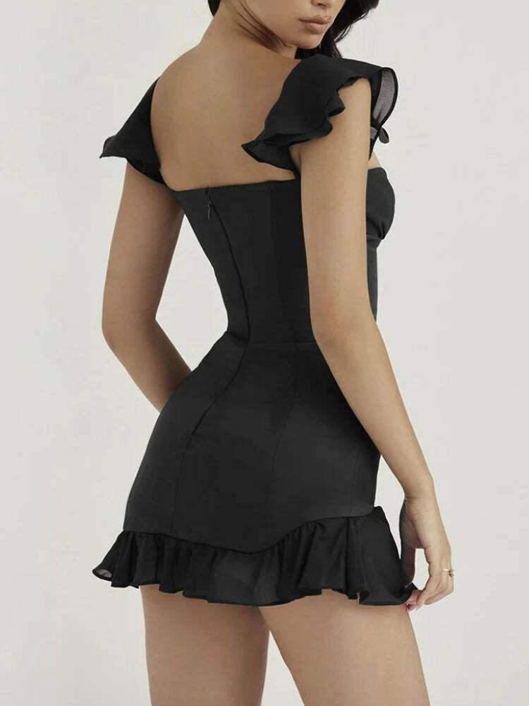 Y2K Sweetheart Neckline Corset Mini Dress - Trendy Summer Outfit for a Chic Look